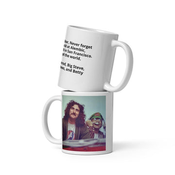 Big Steve Alembic Dedication White glossy mug