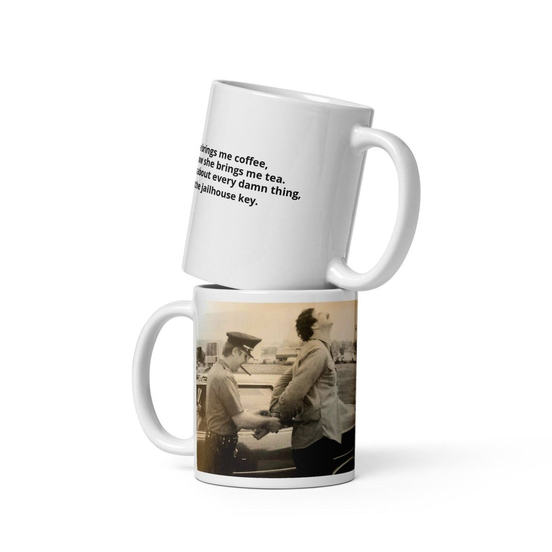 Big Steve Jailhouse White glossy mug - Retroactv Merch Inc.