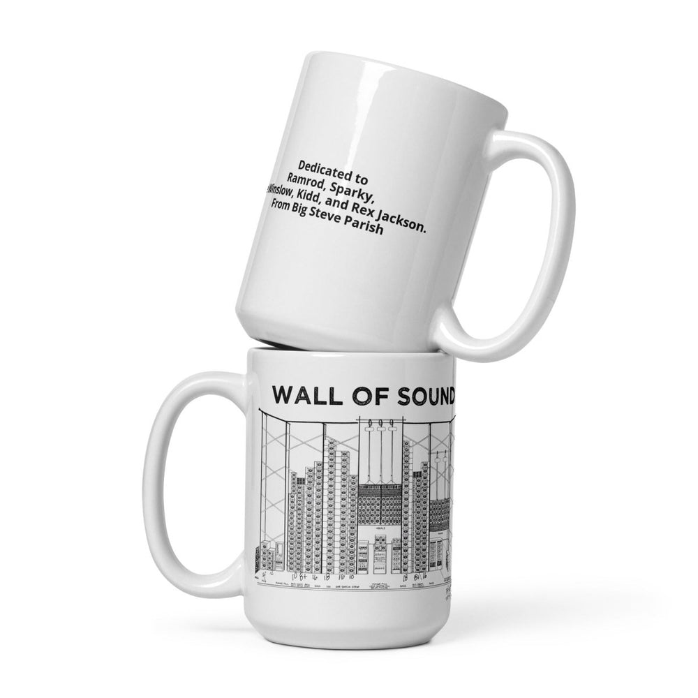 Big Steve Wall of Sound White glossy mug - Retroactv Merch Inc.