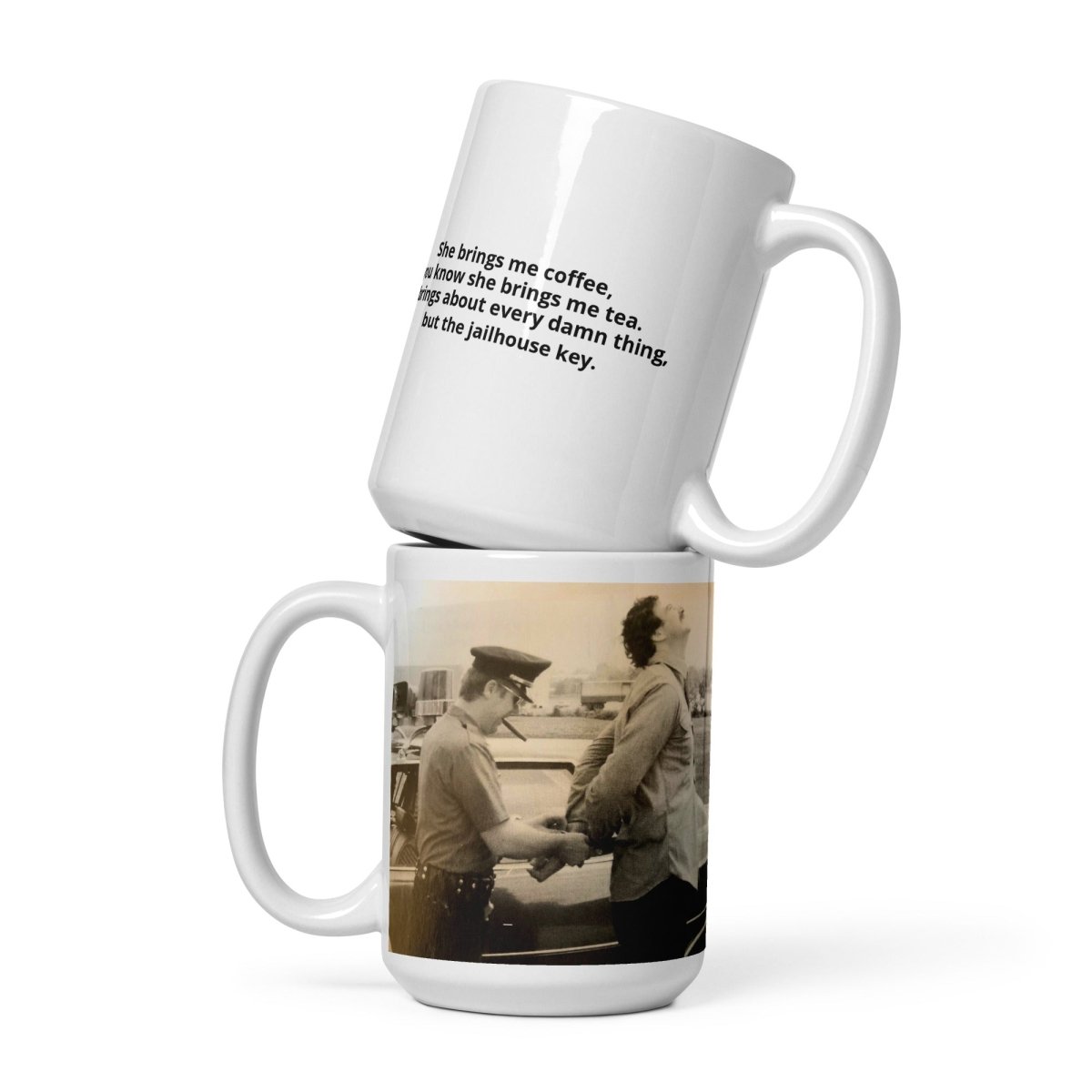 Big Steve Jailhouse White glossy mug - Retroactv Merch Inc.
