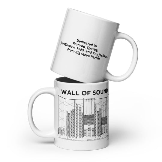 Big Steve Wall of Sound White glossy mug - Retroactv Merch Inc.