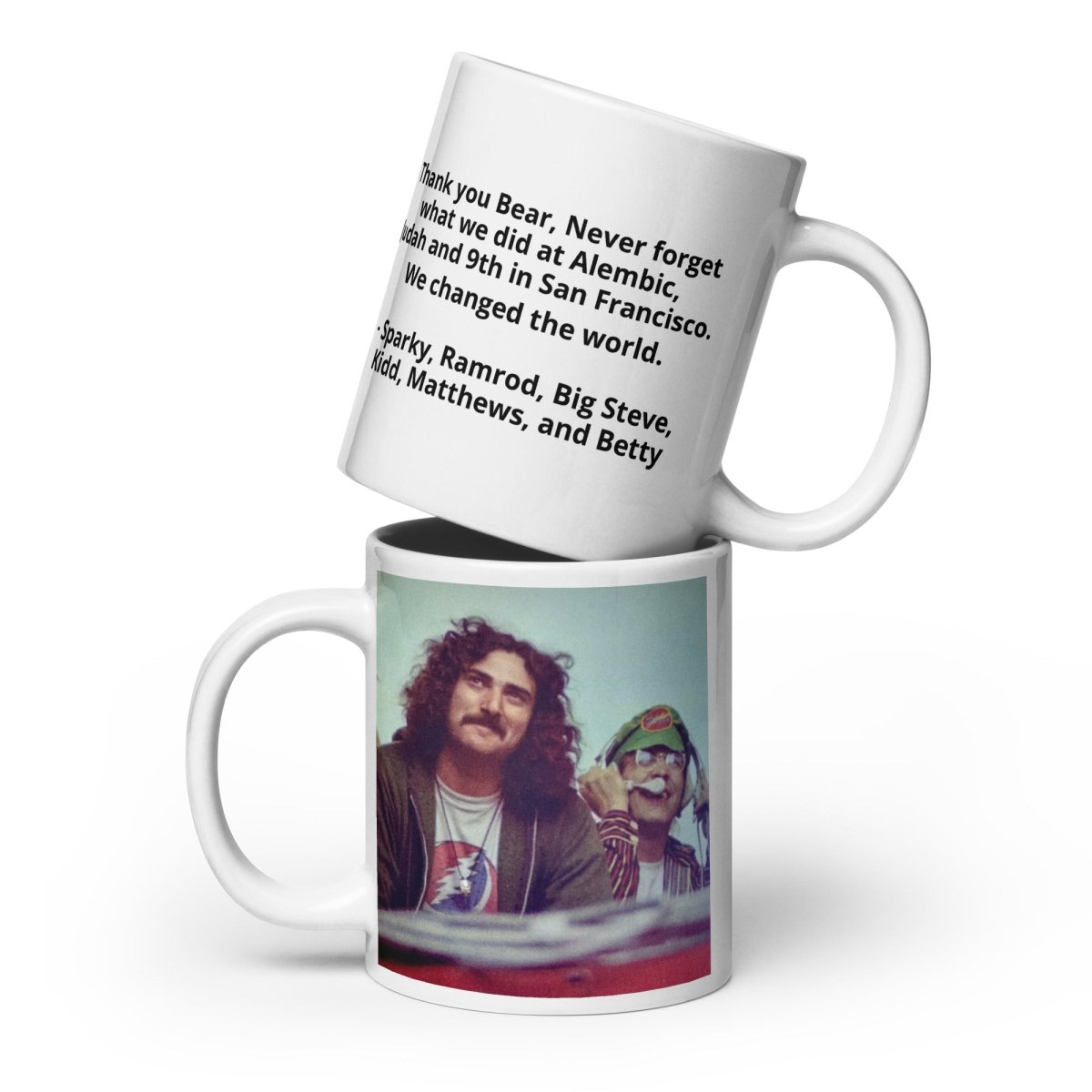 Big Steve Alembic Dedication White glossy mug - Retroactv Merch Inc.